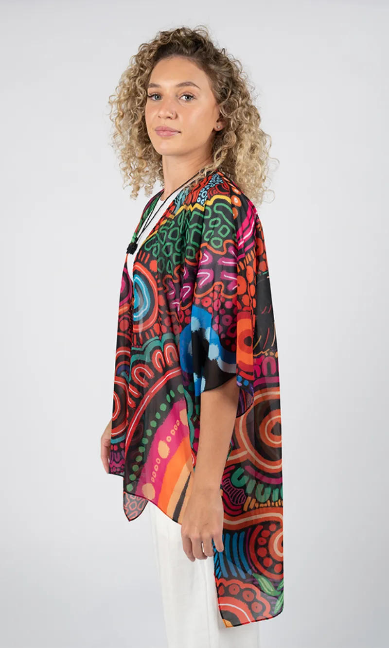 Aboriginal Art Chiffon Shawl Gunugudhula