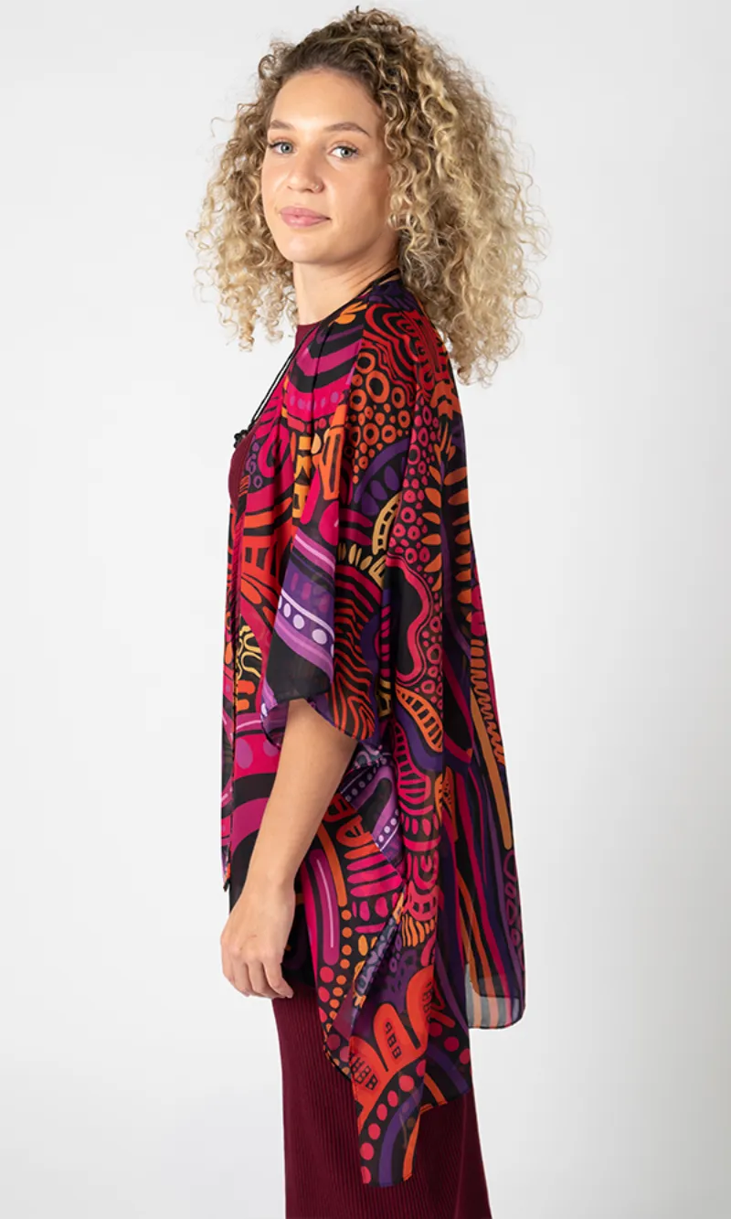 Aboriginal Art Chiffon Shawl Mother