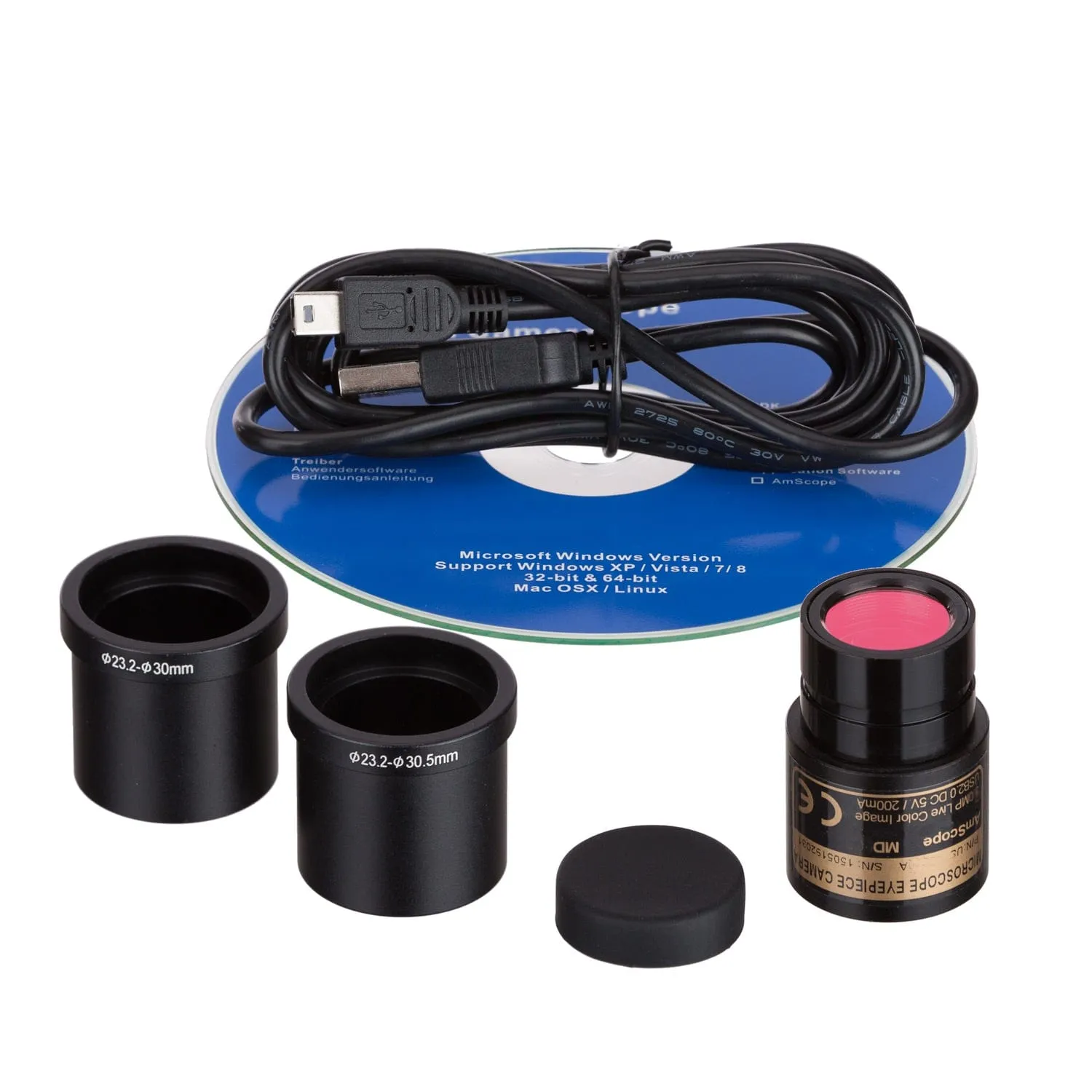 AmScope M500 Series  Advanced Student Monocular Compound Microscope 40X-1000X Magnification With Camera