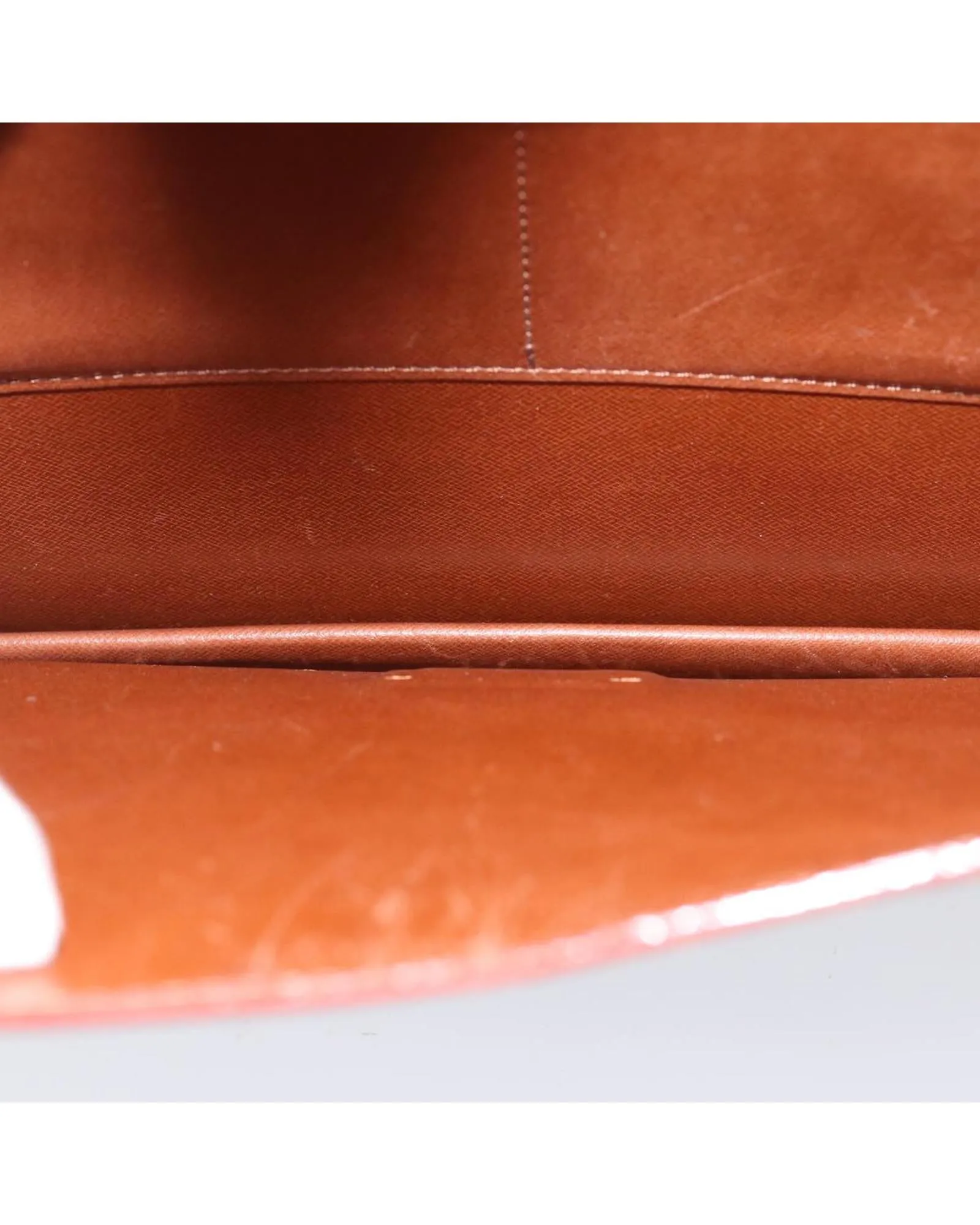 Epi Leather Briefcase with Metal Fittings and Multiple Compartments