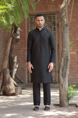 GEM Garments - Nafees - Kurta - Black - 1 Piece - Embroidered