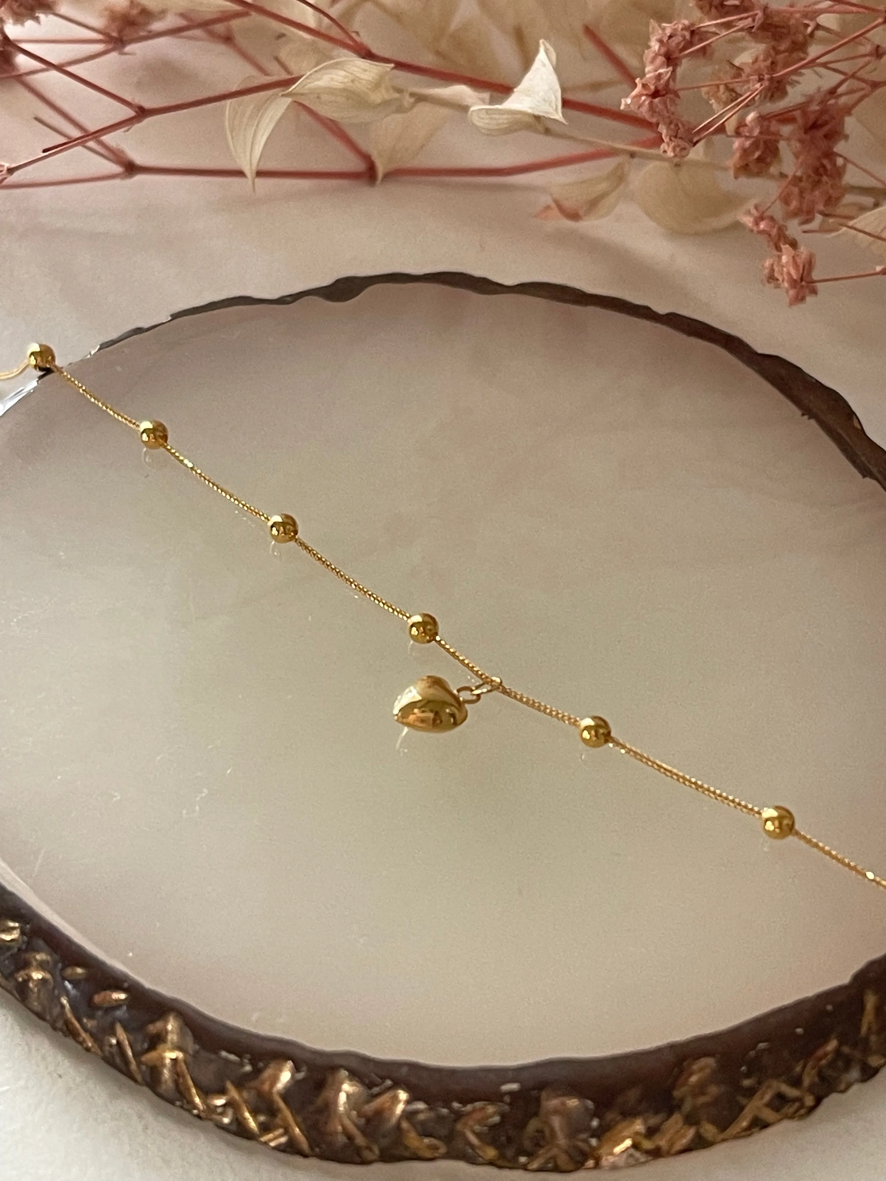 #GOLD2024 | 18K Golden Lucky Balls with Heart Bracelet