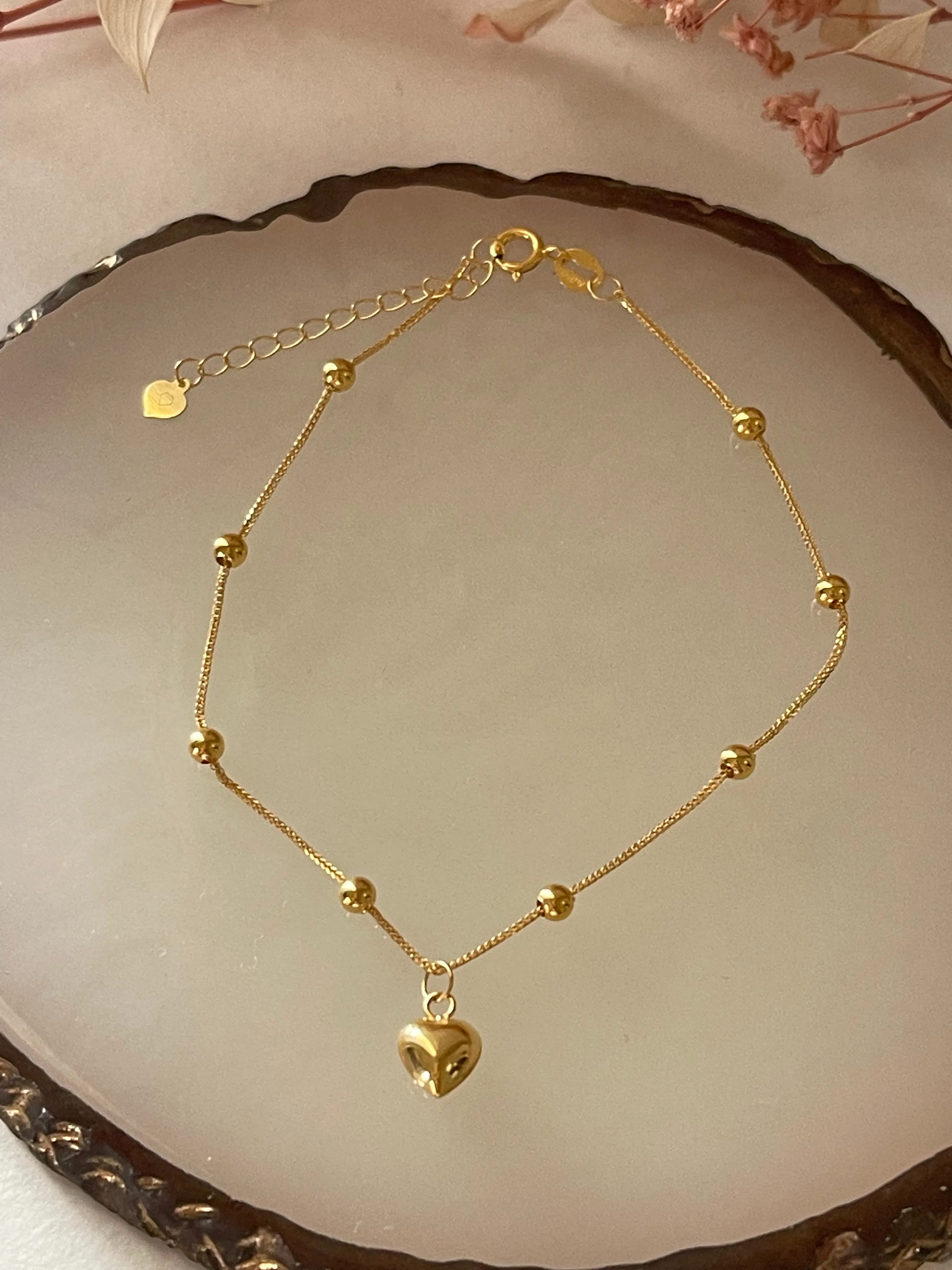 #GOLD2024 | 18K Golden Lucky Balls with Heart Bracelet
