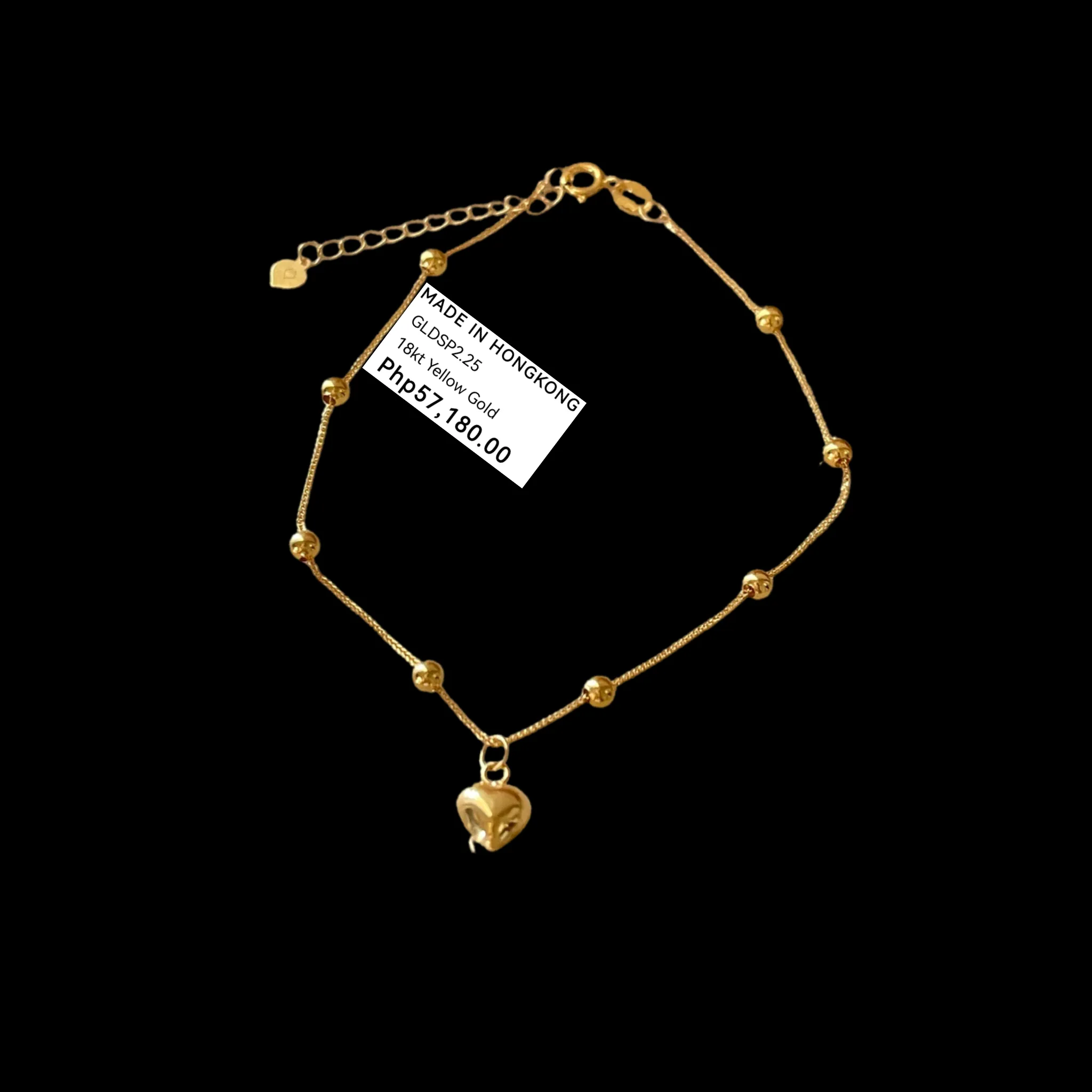 #GOLD2024 | 18K Golden Lucky Balls with Heart Bracelet