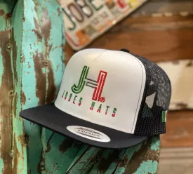 Jobes Hats Trucker - White and Black Tricolor / Mexico flag