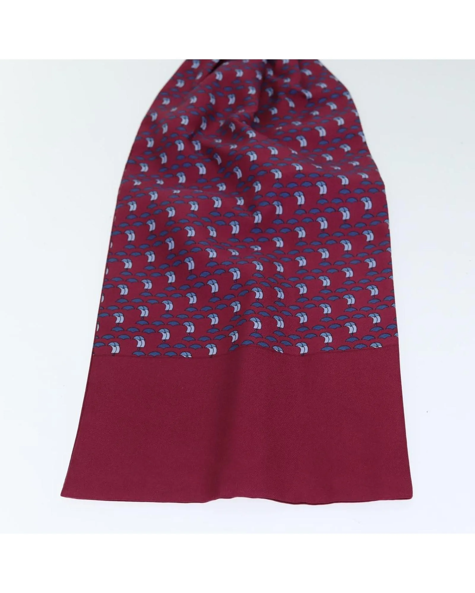 Luxurious Silk Ascot Necktie with Item Box