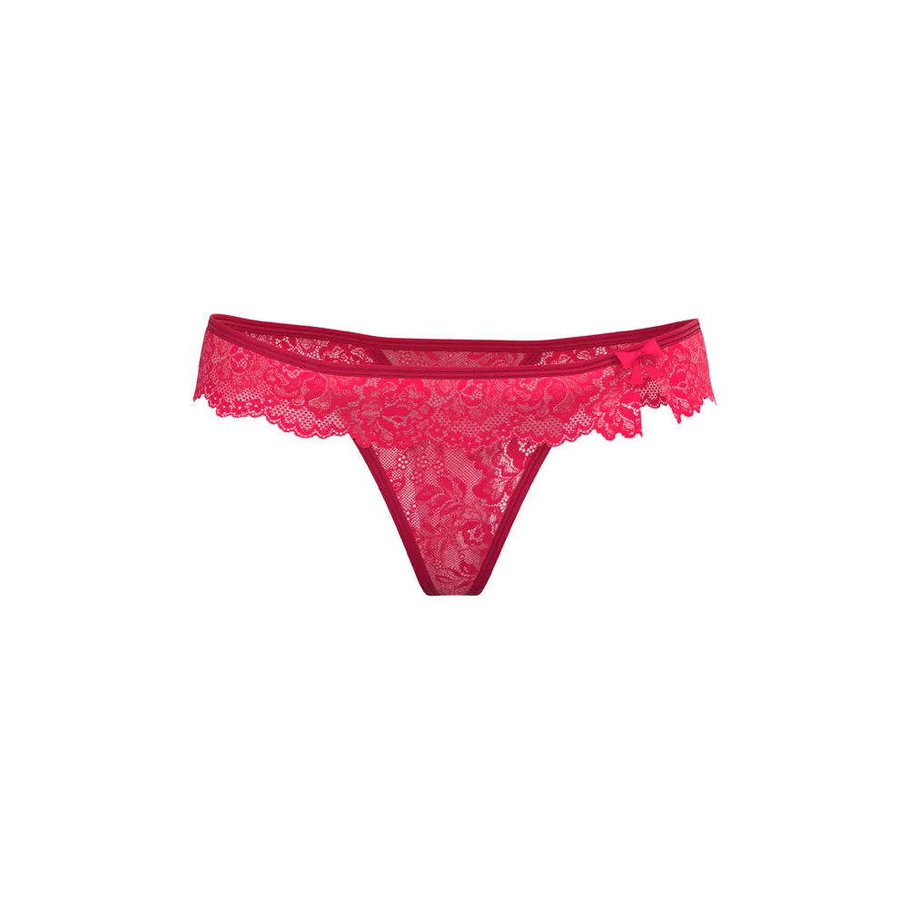 Magic Silk Get It Girl Flutter Thong Diva Pink L/XL