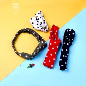 Medium Polka Dotted Knotted Headbands