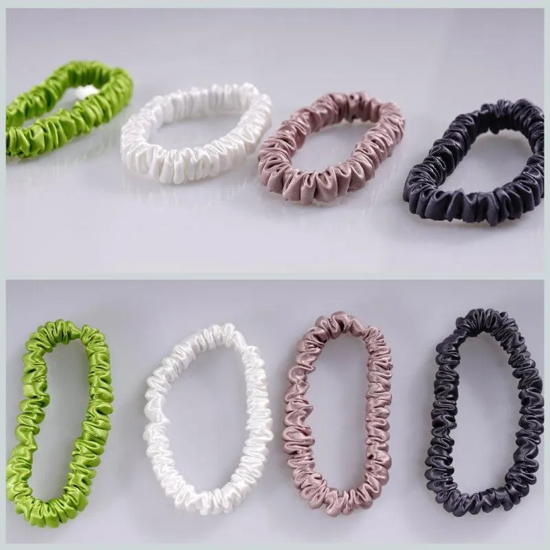 Silk skinny scrunchies - 4 Pack - Revived - dropshipping