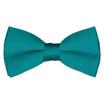 Solid Pre-Tied Teal Green Bow Tie