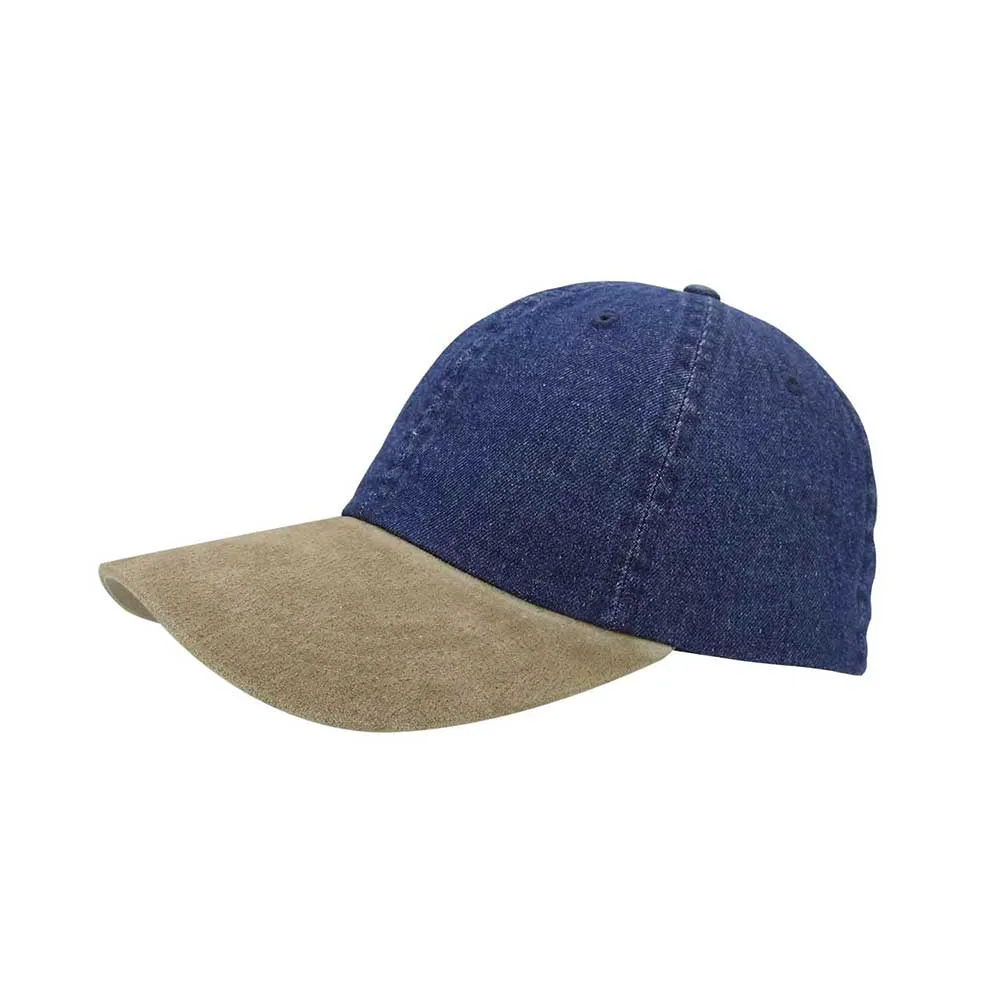 Suede Bill Denim Cap