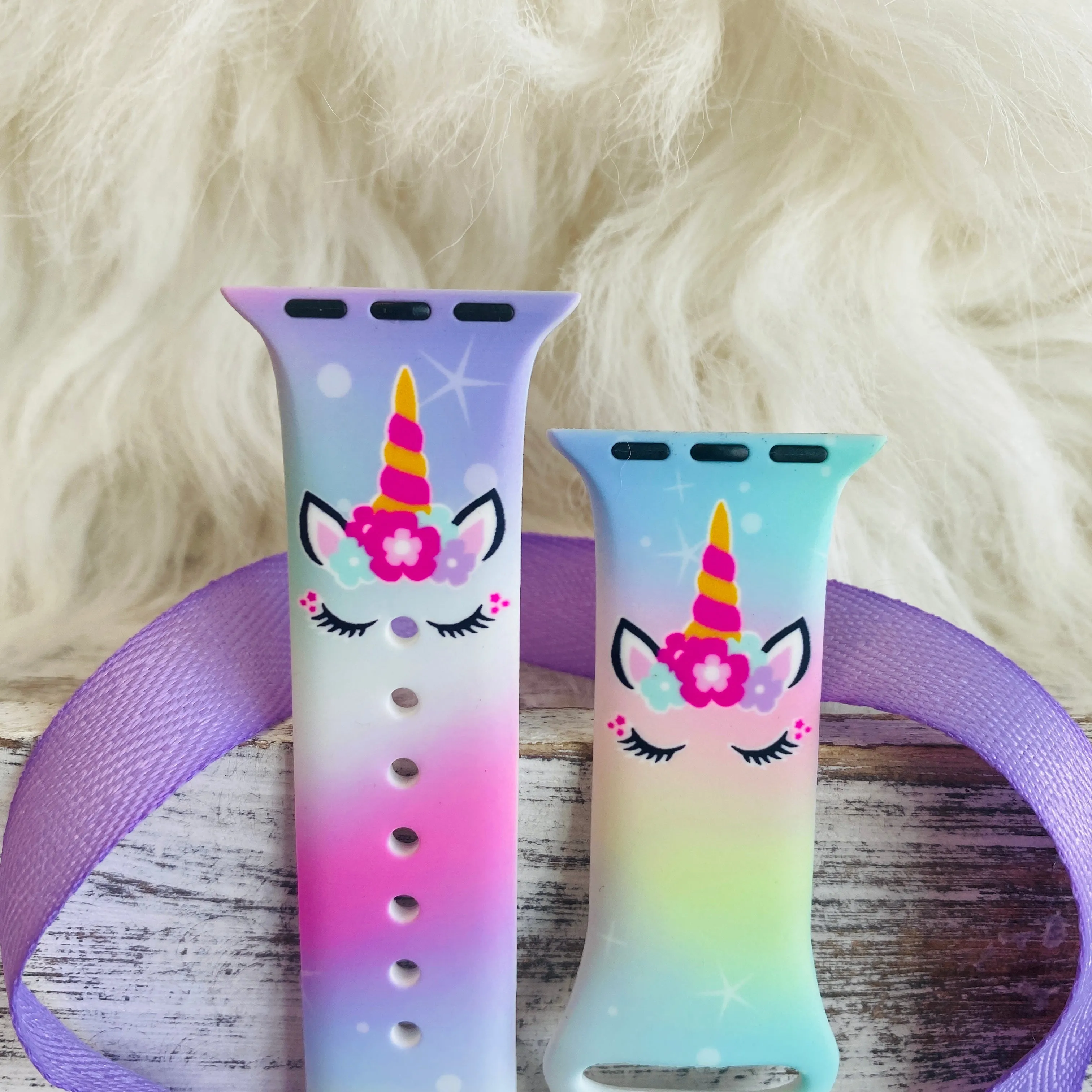 Unicorn Print Silicone Band For Apple Watch