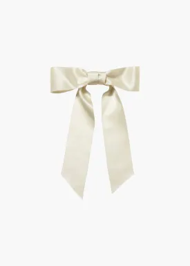 Virginia Bow Barrette -- Cream