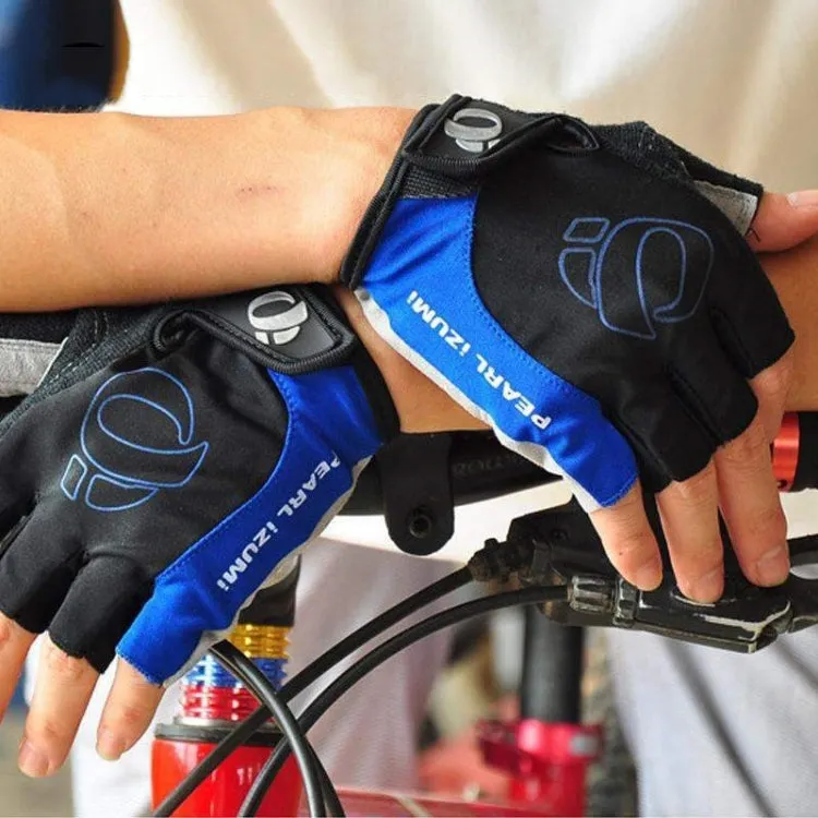 YIZIMI Anti-shock Half-finger Gloves Cycling Silicone Short Finger Gloves, Size: S(Black Gray)